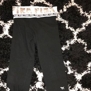 VS Pink Cropped Leggings